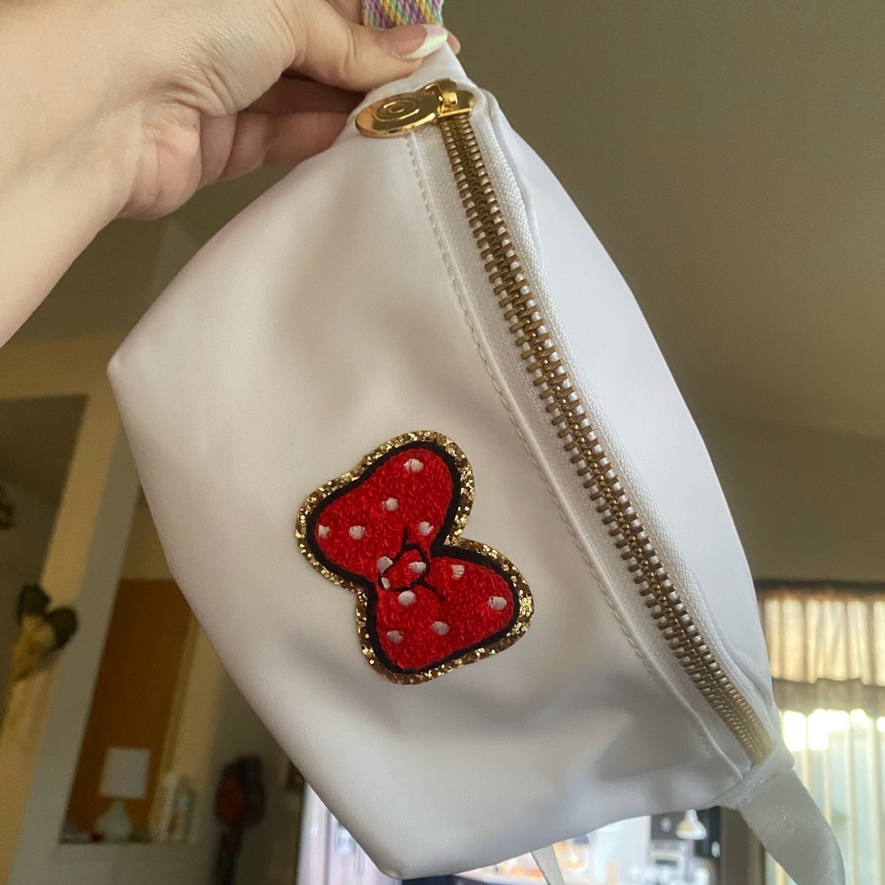 Stoney Clover Lane X Target White Fanny Pack with Minnie Bow Patch